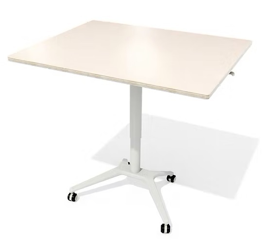 Large pneumatic adjustable desks for schools