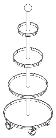 retail display stand with shelves