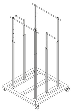 universal metal retail display stand