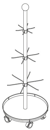 metal retail display stand hooks