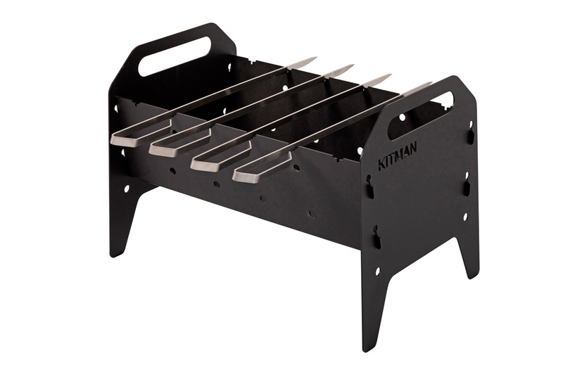 Mini folding grill with skewers 