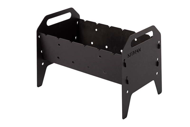Foldable charcoal BBQ grill for camping and picnics 