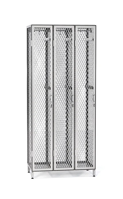 Metal wire mesh lockers for drying clothes 