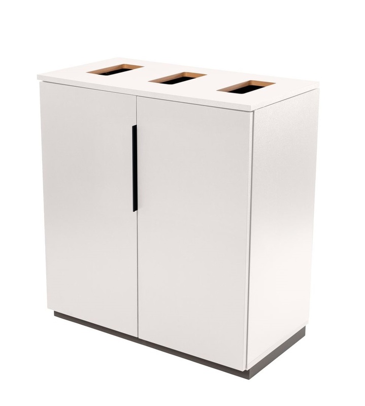 Laminate indoor waste sorting containers 