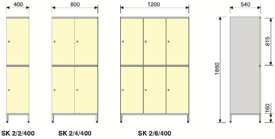Metal tier locker systems for offices SK42